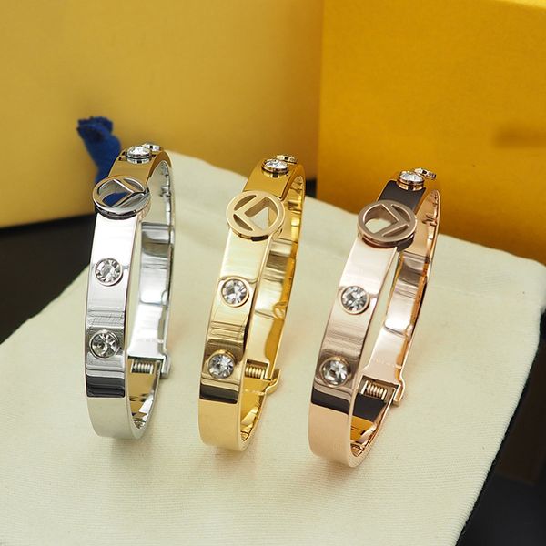 

designer gold rose bracelet love hoop bracelets luxurys designers bangle letter bracelets for women charms fashion bangles jewelry, Black