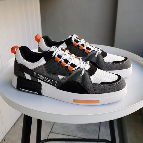 

dress shoes sneakers men fashion flat slip on vulcanize casual shoe canvas walking running platform sport for 230105, Black