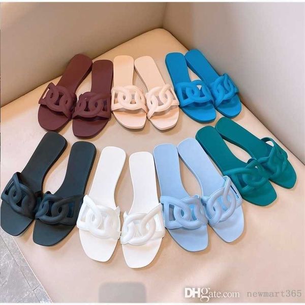 

designer women new pig nose slippers pvc jelly shoes non slip beach flat slides one word flip flops, Black