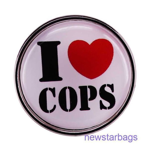 

factory outlet wholesale brooches i love cops brooch, Gray