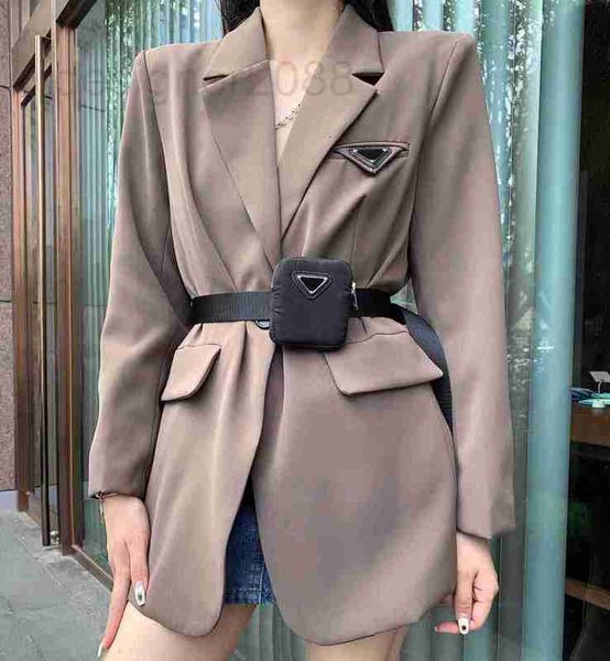 

women's suits & blazers luxury women suit coat waist bag designer jacket fashion classic inverted triangle lady slim temperament color, White;black