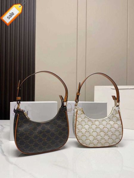 

brand designer handbags shoulder bags crossbody bag tote 2023 women's new fashion texture leather crescent bag gift box packing factory