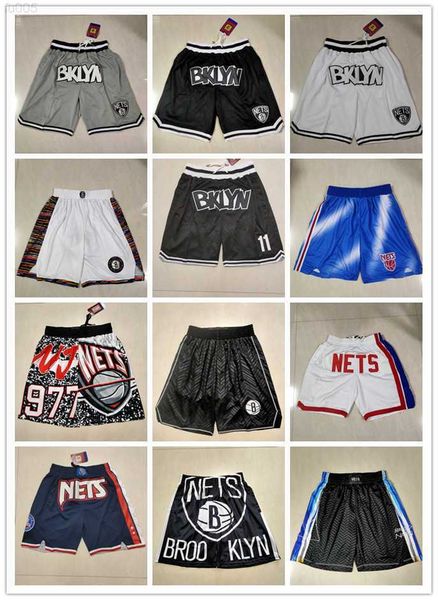 

brooklyn''nets''shorts mens throwback basketball shorts pocket basketball jersey 7 kevin durant kyrie 11 irving'&#0, Black