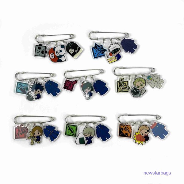 

factory outlet wholesale brooches curse back against acrylic animation game peripheral anime pin badge brooch pendant, Gray