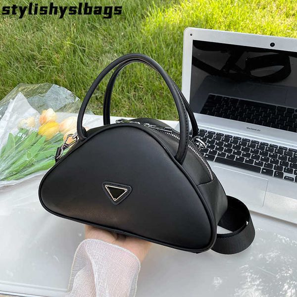 

totes totes triangle women's bag 2023 trend black messenger bag y2k luxury designer handbag pu leather small tote shoulder bag for ladi