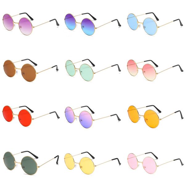 

children's sunglasses retro round frame sun glasses kids protective eyewear uv400 summer outdoor travel anti radiation glasses, Blue