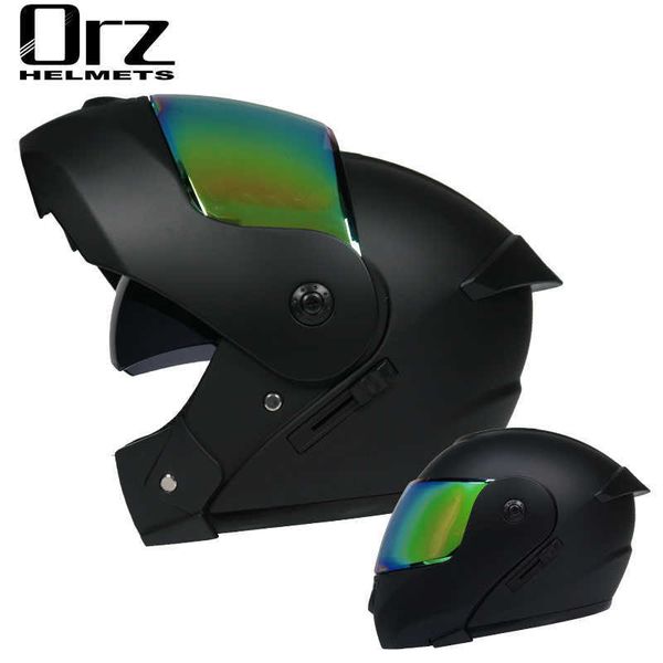 

helmets popular modular motorcycle full face racing motorbike with double sun visor women man flip up moto helmets dot 0105