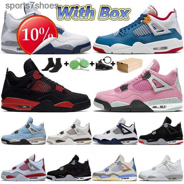 

2023 ogretro 2023 new with box mens womens j4 basketball shoes jumpman 4 4s iv messy room black cat midnight navy sail pink blue thunder bre