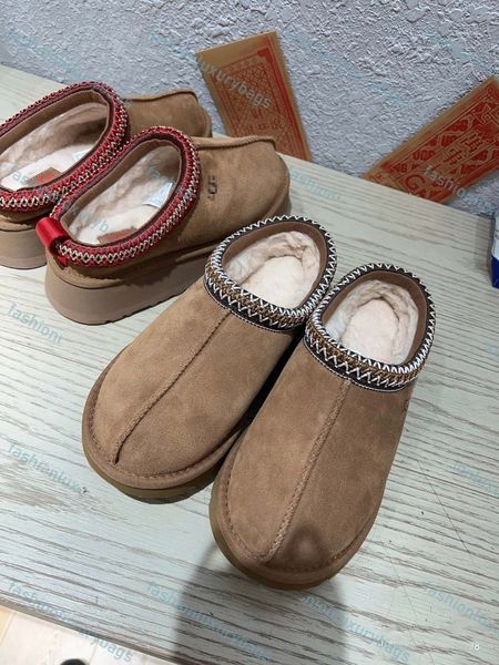 

sell ausg platform woman winter boot designer ankle boots tazz shoes chestnut black warm fur slippers indoor booties man tasman uggity 11
