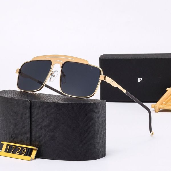 

2022 fashion designer six metal sunglasses for women man large square luxury glasses vintage mens women classical celebrity style eyewear, White;black