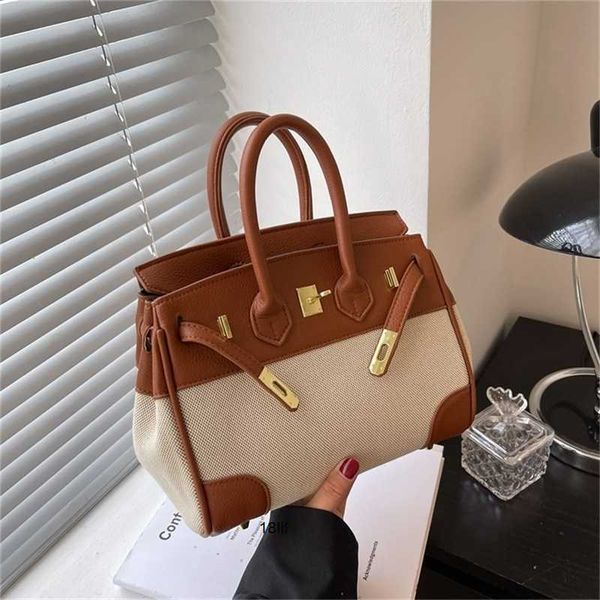 

women's 7a herme bags birkin s niche design popular bag female 2022 new one shoulder messenger bag fashion contrast color handbag gr7s