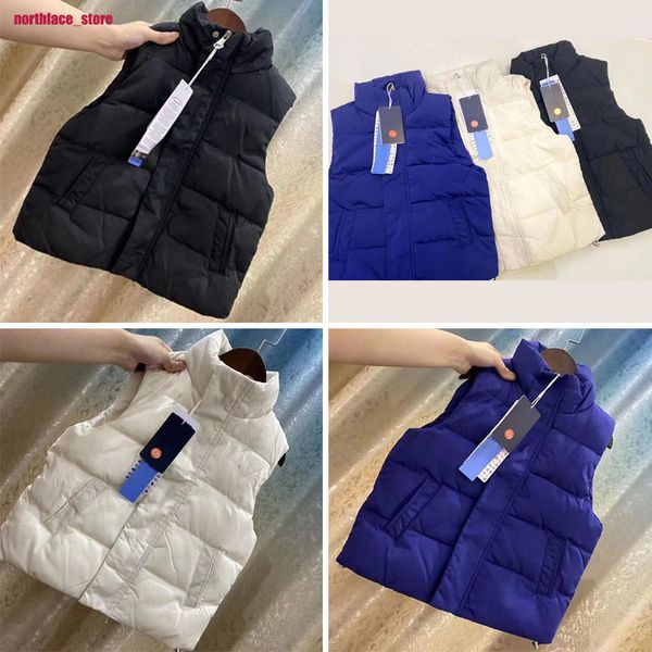 

kids winter vest down coat warm solid down vests sleeveless classic feather weskit baby jackets casual bodywarmer puffer doudoune homme park, Black