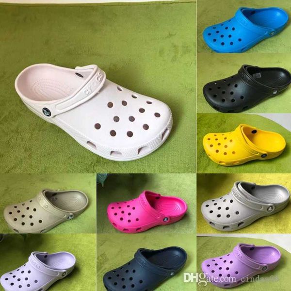 

clogs hole sandals designer hole slippers mens and womens running volume breathable casual shoes flat bottomed hole shoes, Black