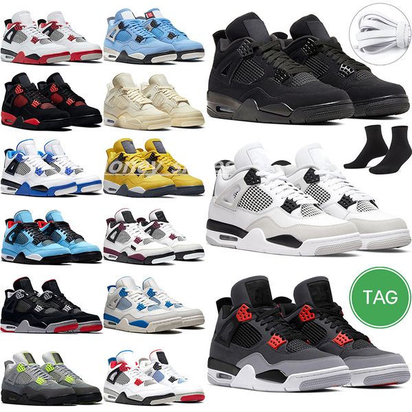 

2023 4 4s men basketball shoes jumpman s womens sneakers military black cat university blue white oreo bred thunder 36-47 h6cheap