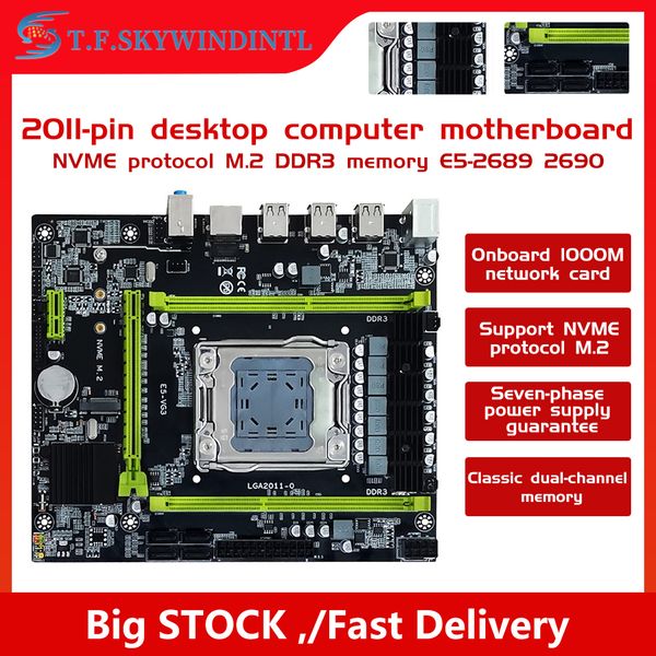 

deskmotherboard lga2011 x79 atx gaming socket ddr3 x79 h61 e5 vg3 mainboard