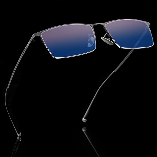 

fashion sunglasses frames ultralight pure glasses frame for business men half rim myopia prescription spectacles eyewear 230105, Black