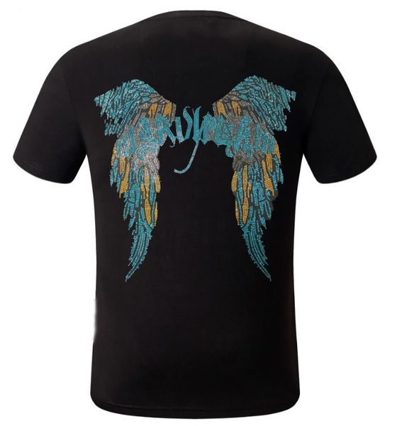 

2023 men's borunke designer rhinestone t shirt men gifts brand pullover tees, White;black