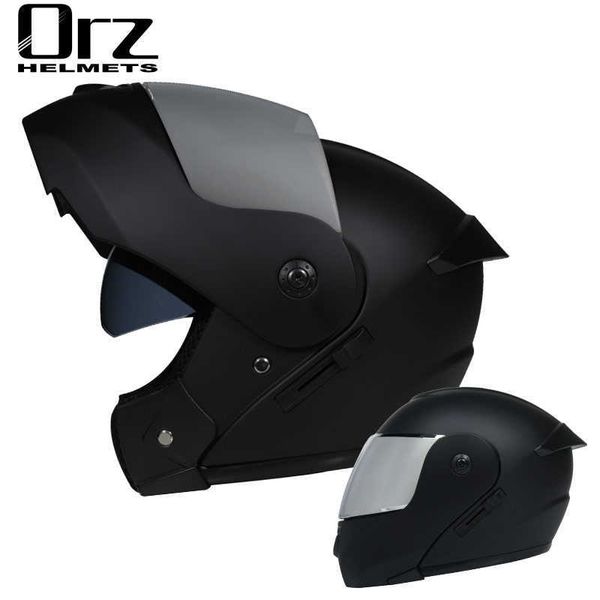 

s motorcycle dual lens flip racing helmet men's knight head protector dot approved 0105