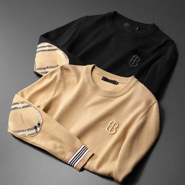 

fashion winter wool sweater mens knitwear tb letter embroidery shirt burb designer sweaters men women pullover coat casual knit shirt, White;black
