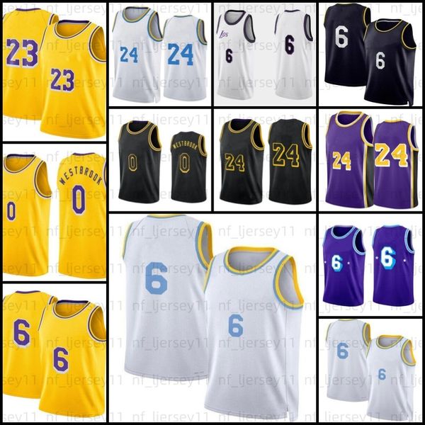

2022 new los basketball jersey angeles s-xxl lakeres lebron 23 6 james russell 0 westbrook carmelo 7 anthony anthony 3 davis, Black;red