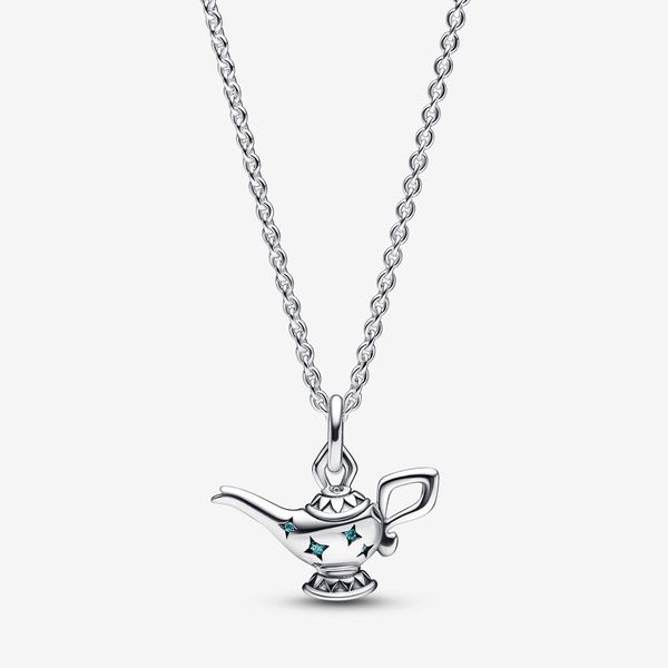 

authentic pendant necklaces zircon magic lamp women 925 silver fits pandora with original box charms birthday gift christmas jewelry n017