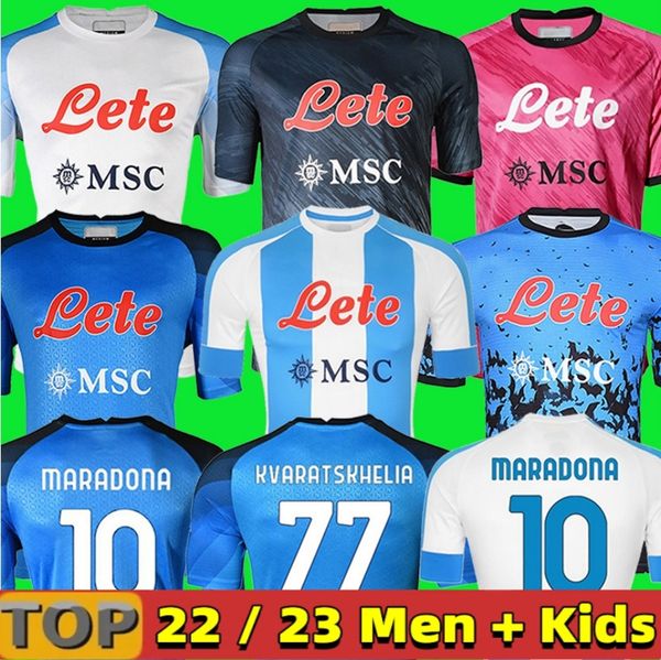 

maglia napoli soccer jerseys 2022 2023 halloween special shirt kvaratskhelia minjae maillot naples kid zielinski h.lozano osimhen politano f, Black;yellow