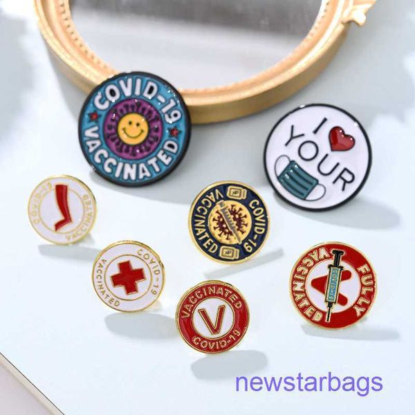 

factory outlet wholesale brooches r marketing creative new type virus bacteria doctor brooch ins tide personality medical care work logo bad, Gray