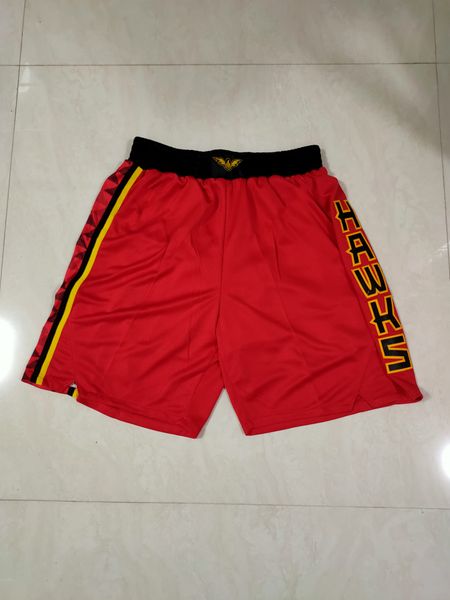 

atlanta''hawks''shorts mens throwback basketball shorts pocket basketball jersey dejounte 5 murray john 20 collins trae, White;black