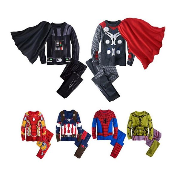 

cute boy pajamas set lovely cartoon anime stye cotton sleepwear set for 110yrs boys children kids underwear night clothes 245l3109583, Blue;red