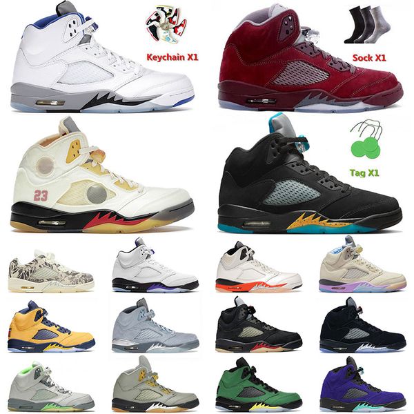 

2023 sports men basketball shoes 5 v burgundy aqua off sail pinksicle shattered backboard metallic gold stealth mens women atheltic sneakers