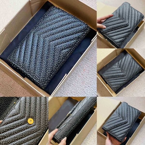 

new ylogo shoulder bag designer handbags tote crossbody bags leather handbag women underarm bag diamond lady envelope purse 220527