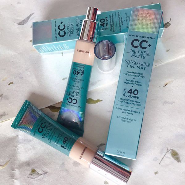 

new your skin but better cc glitter face foundation concealer make up beauty cosmetic face primer brighten cream