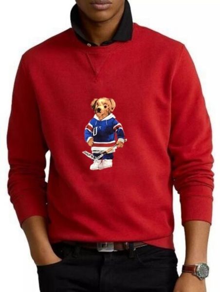 

polos cartoon bear print bearo hoodie must-have hoodiei pullover bearr designer men's bear winter coat long sleeve plush fashion cotton, White;black