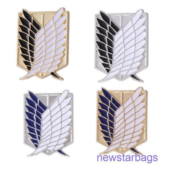 

factory outlet wholesale brooches cartoon giant brooch fashion lovers clothing investigation corps wing of fastdom badge pin, Gray