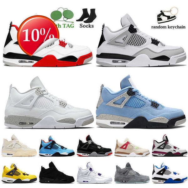 

2023 ogbasketball shoes jumpman 4 4s fire red military black white oreo university blue sail off black-cat wild things infrared shimmer psgs