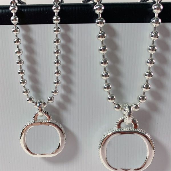 

wedding charm necklace with letter circle pendants valentines day classic luxury necklace designers for man jewelry vintage necklaces stainl, Silver