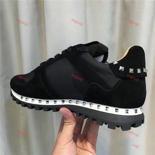 

shoes camo suede studded camouflage rock runner sneaker for women and men stud casual r sale eu36- valentinoes valentinoitys qgr, Black