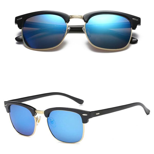 

fashion sunglasses eyewear sun glasses designer mens womens brown cases black metal frame dark 50mm lenses for307p raybans, White;black