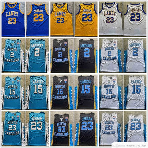 

stitched ncaa north carolina tar heels college basketball jerseys vince 15 carter michael 23 jorden cole 2 anthony vintage jersey mens laney, Black