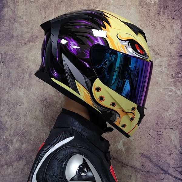 

dot approved safety motorcycle s full face dual lens racing strong resistance off road helmet 0105