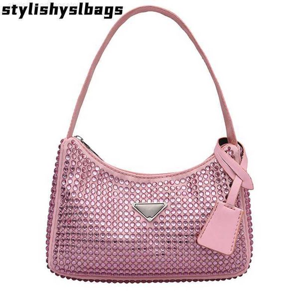 

totes totes luxury diamond nylon shoulder tote bags for women 2023 small solid color women's designer zipper handbag female trend armpi