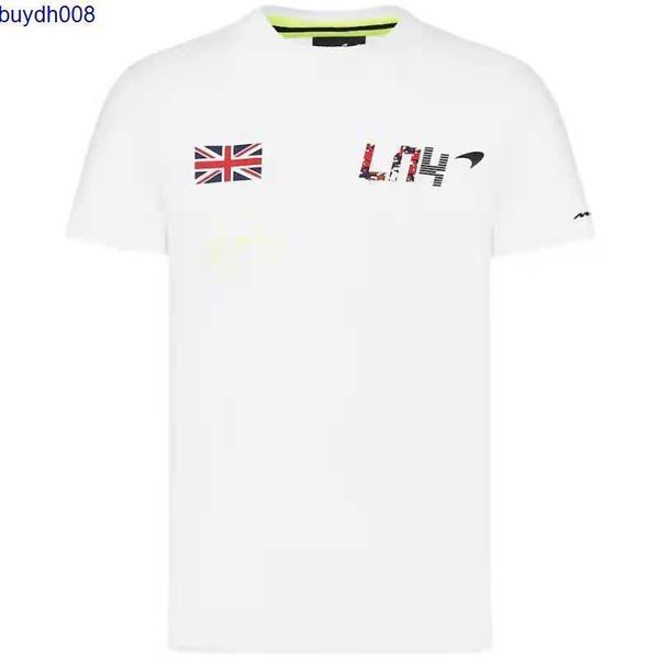

2023 f1 team formula one t shirt men's summer motorcycle racing quick-drying latest mclaren lando norris no4 british gp glitch, White;black