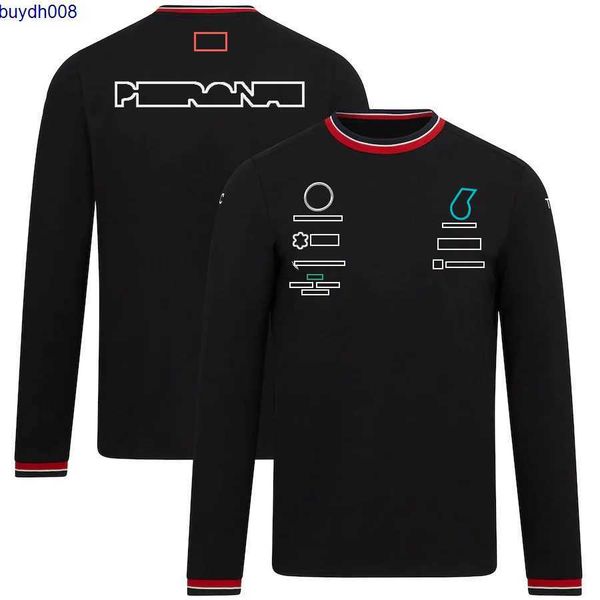 

2023 f1 team formula one t shirt men's new racing jersey long sleeved round neck uniform customized in the same style, White;black
