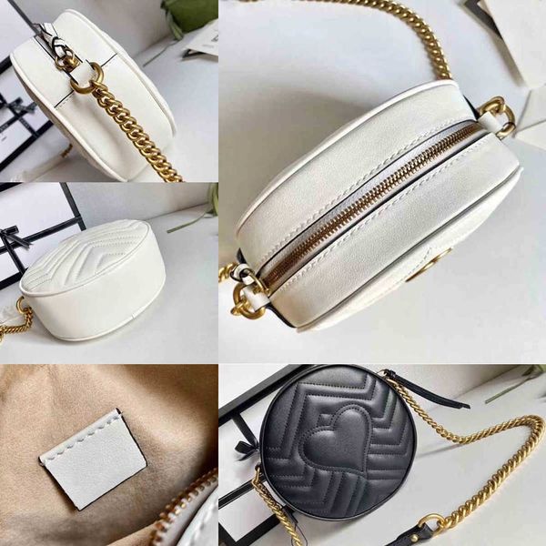 

new g-letter shoulder bags mini tote quilted heart leather handbag women messenger bags designer handbags circular retro wave pattern crossb