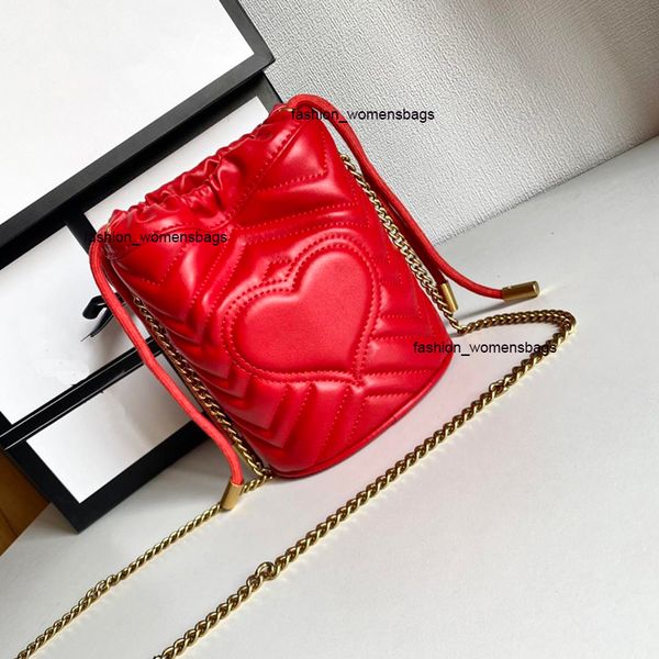 

3a designers shoulder crossbody bucket bag fashion women love heart wave pattern satchel chain 57 5163 handbag cross body lady leather class