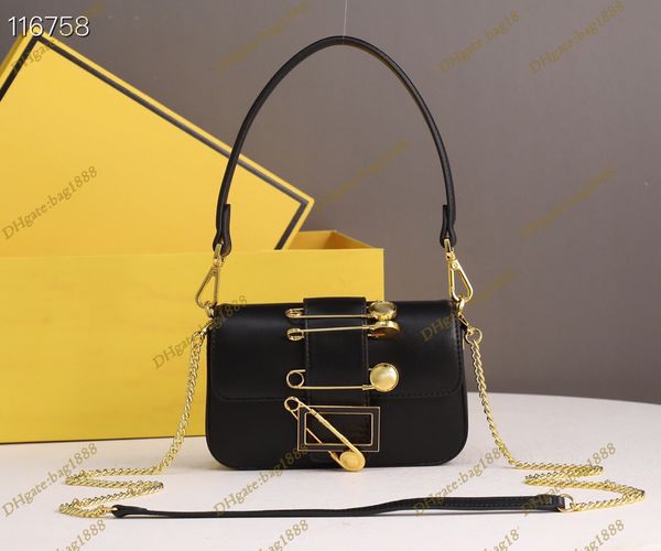 

designer women's bag interchangeable creation series french stick underarm bag fashion metal pin handbag leather chain mini one shoulde