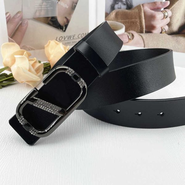 

fashion designer belt diamond-encrusted letter buckle men business casual belts width 3.8 women leather belt valentine's day gift, Black;brown