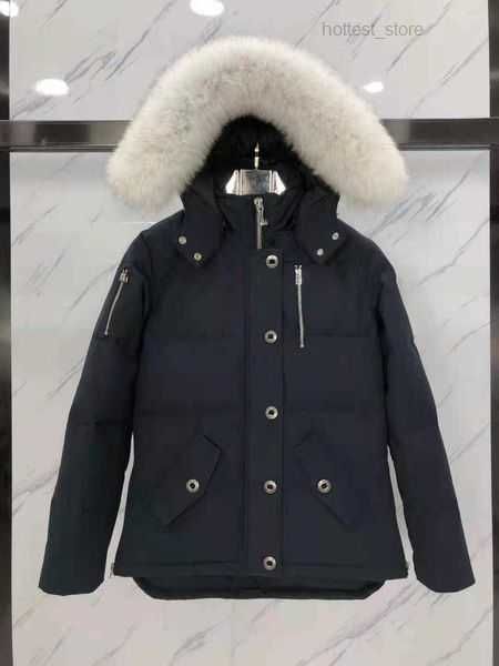 

moose moose winter puffer clothes down vest jacket classic parka coats for men's women's apparel sweatsuit windbreaker sweater win, Black