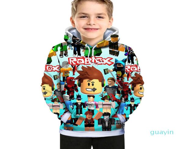 

children039s cartoon hoodie roblox fashion 3d digital spring and autumn cotton printing popular boys and girls039 coat kids8014920, Black