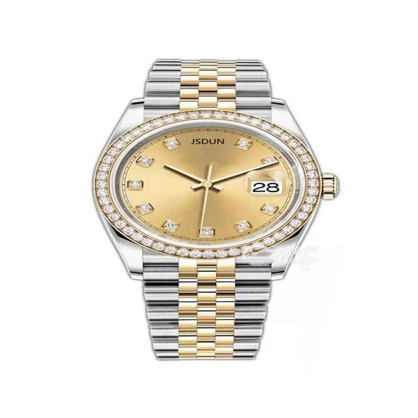 

master designed automatic mechanical women's watch luxury fashion dial 316 fine steel waterproof calendar folding buckle 278c, Slivery;golden